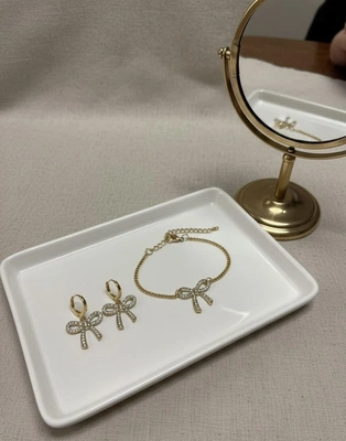 Crystal Bow Jewellery Set