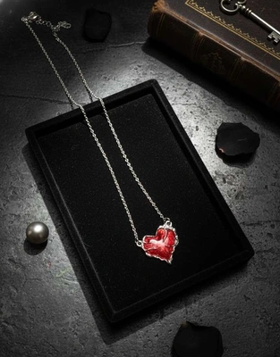 Scarlet Heart Pendant Necklace