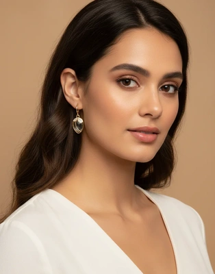 Petal Drop Crystal Earrings