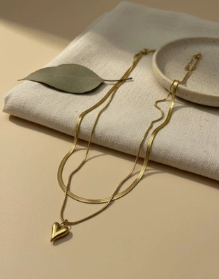 2-Layer Gold Snake Chain Necklace