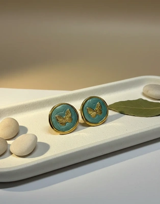 Azure Flutter Stud Earrings