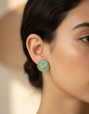 Azure Flutter Stud Earrings