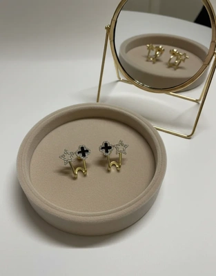Star & Clover Gold Toned Earrings