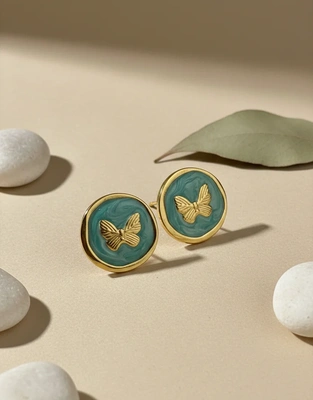 Azure Flutter Stud Earrings