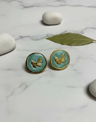 Azure Flutter Stud Earrings