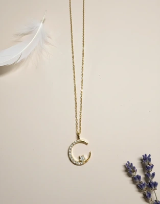 Celestial Crescent & Star Gold-Tone Necklace