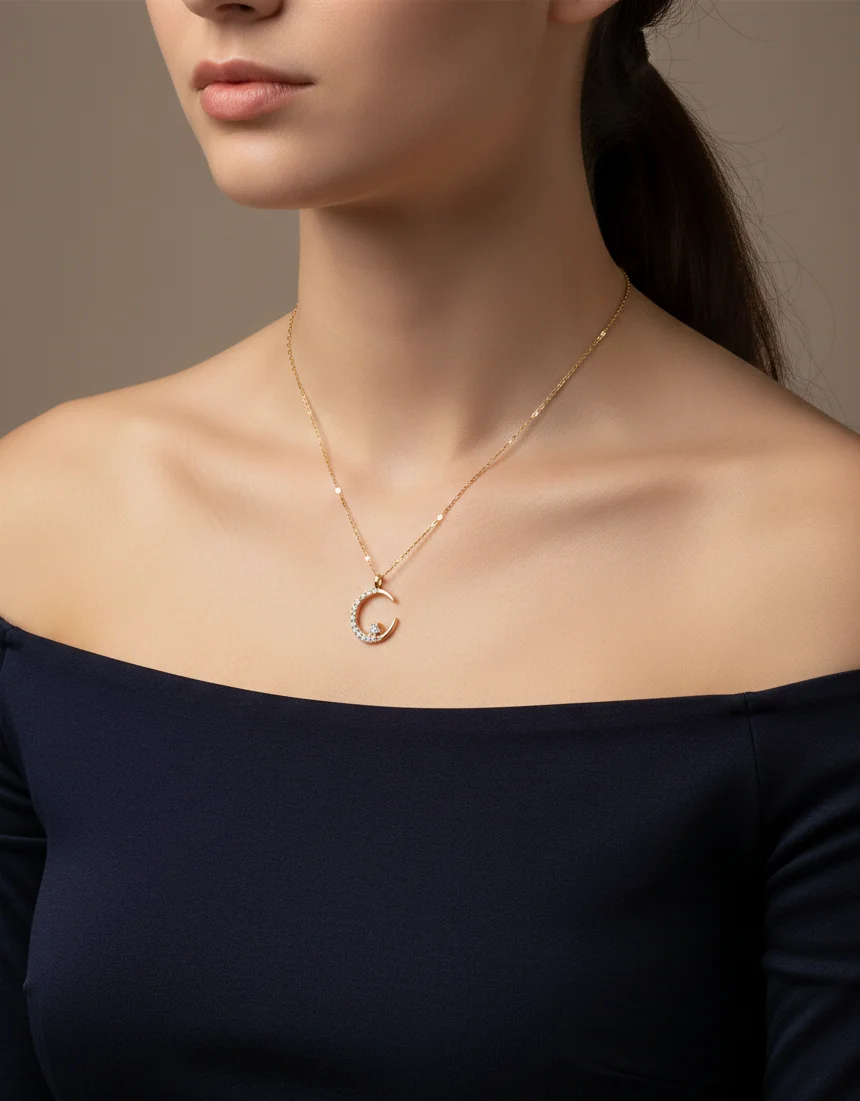 Celestial Crescent & Star Gold-Tone Necklace