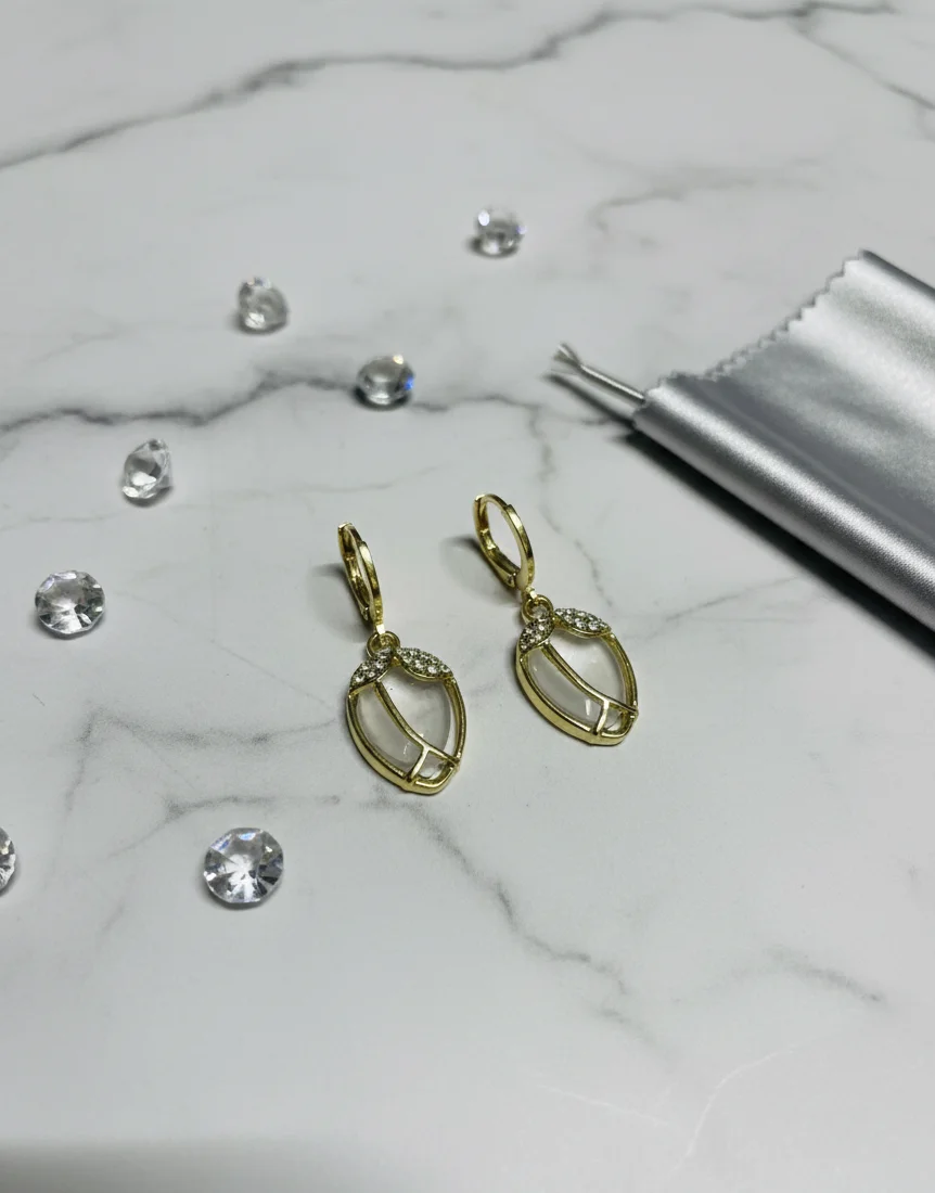 Petal Drop Crystal Earrings