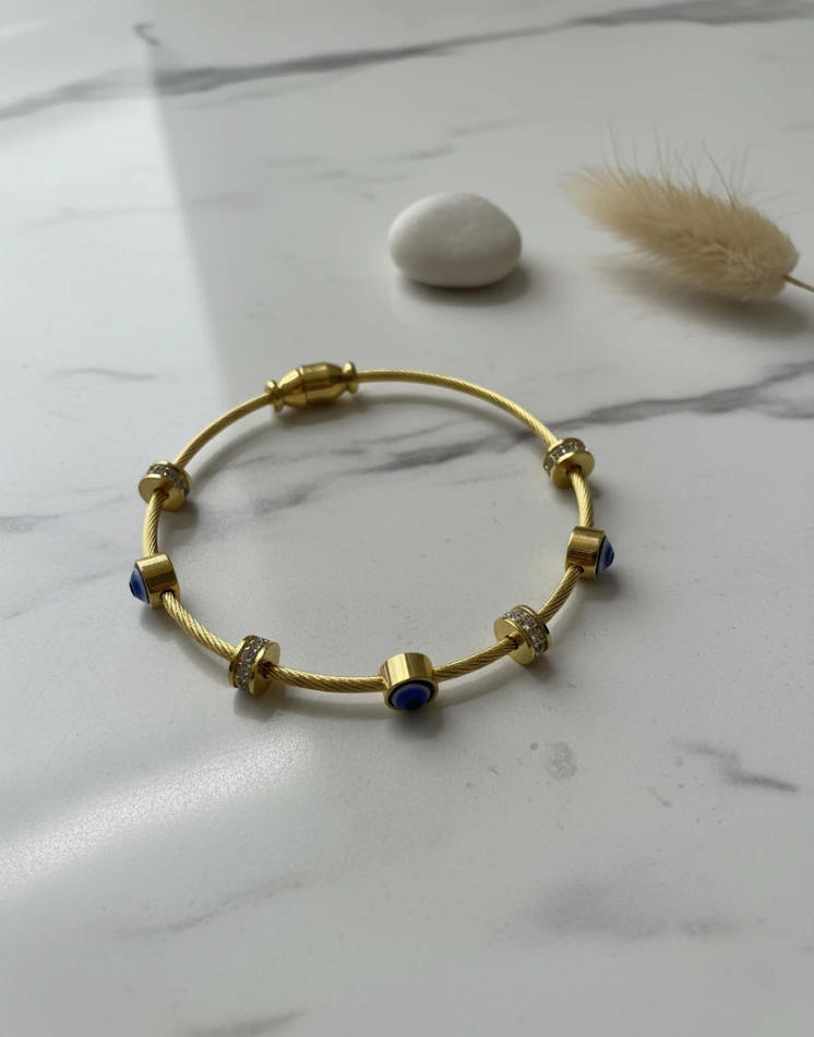 Gold-Toned Evil Eye Bracelet