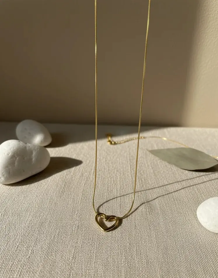 Love Knot Heart Pendant Necklace