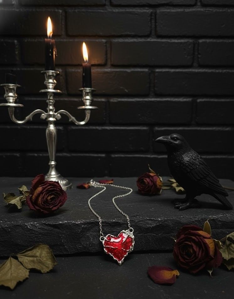 Scarlet Heart Pendant Necklace