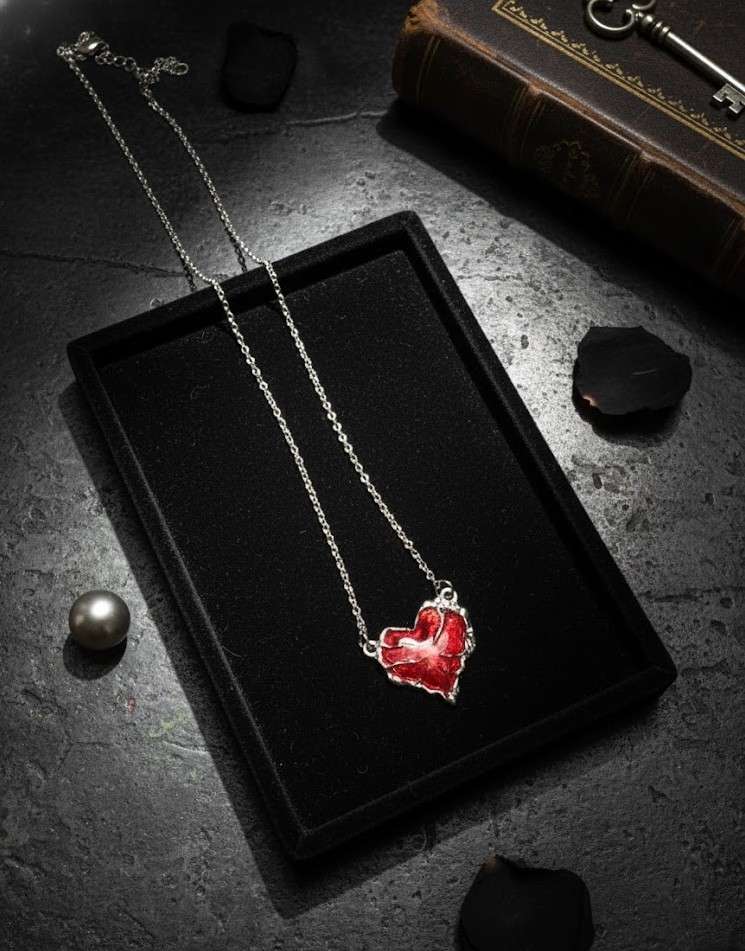 Scarlet Heart Pendant Necklace