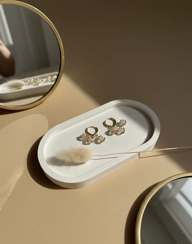 Blush Pearl Huggie Earrings