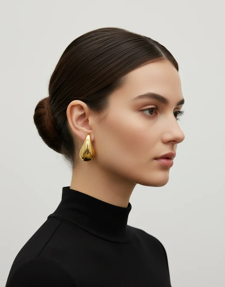 Gold Teardrop Earrings
