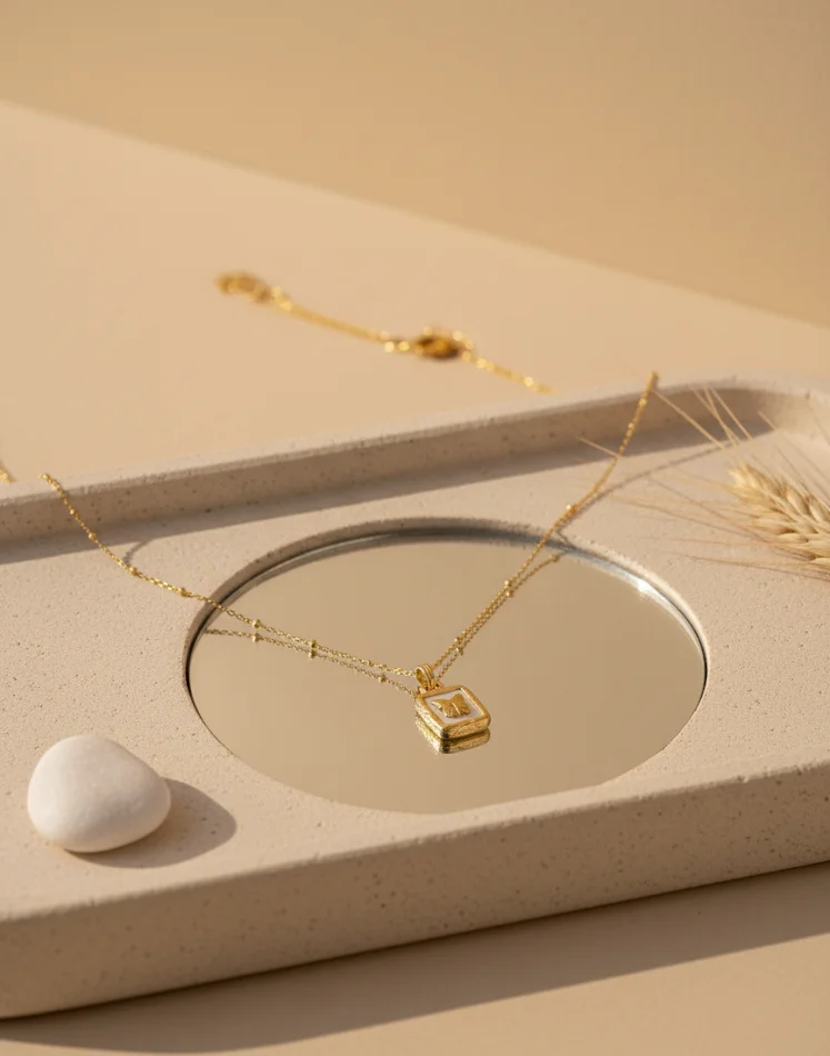 Minimalist White Enamel Butterfly Capsule Necklace